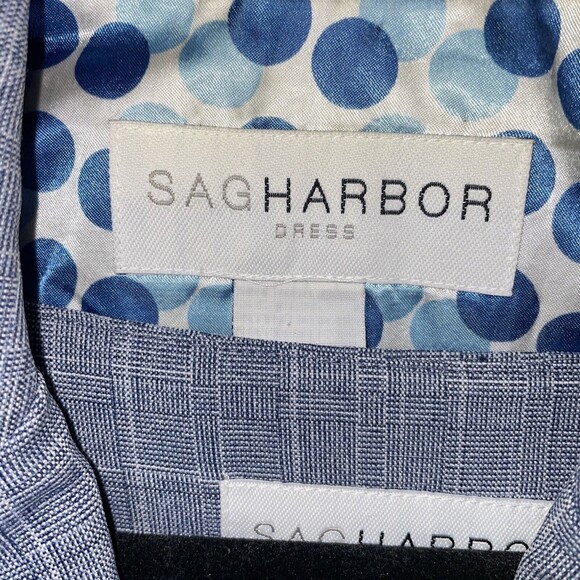 Sag Harbor Vintage Blazer Blue Striped Size 8 Women with Tank and Shoulder pads - Picture 4 of 16